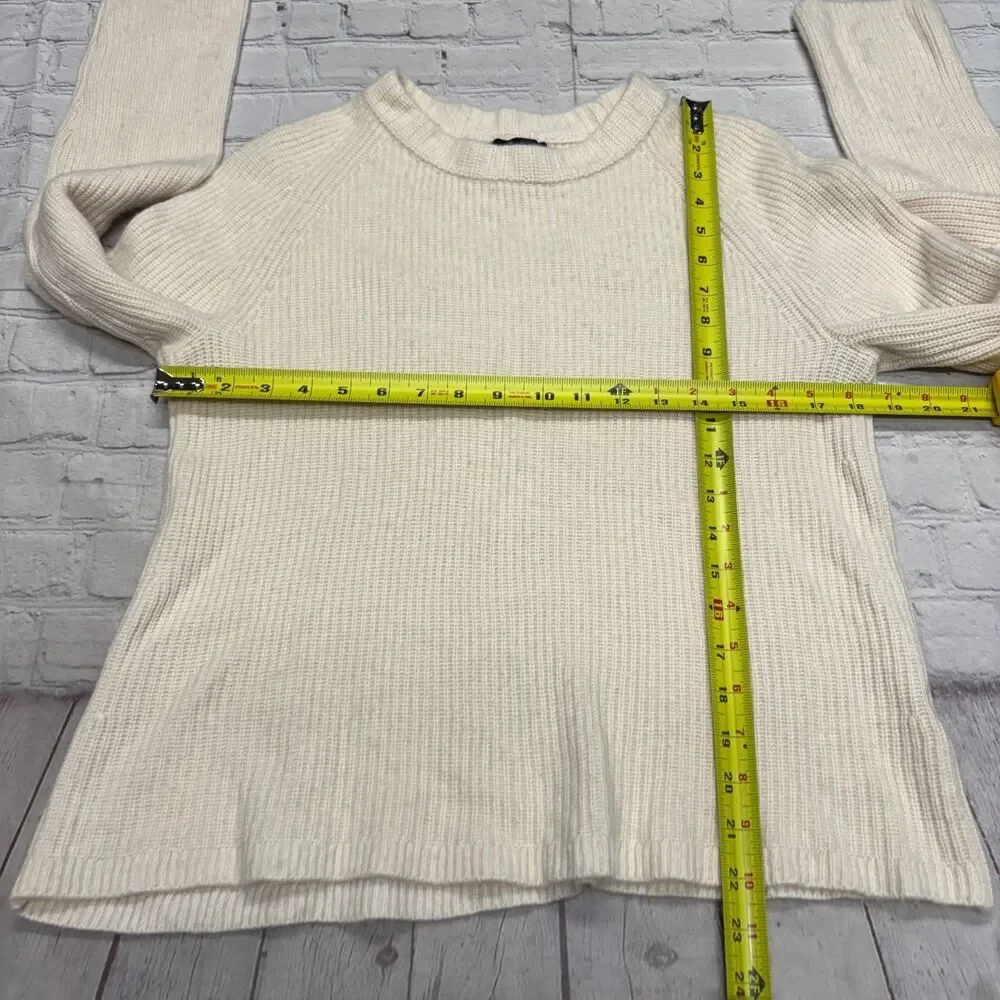 Quince Women Mongolian Cashmere Fisherman Crewneck Sweater Medium FA24 C131 -9